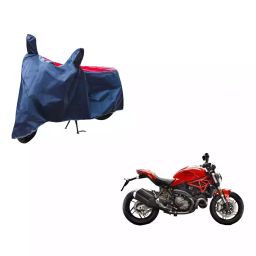 Auto Pearl Waterproof Two Wheeler Cover For Ducati Monster 821 (Red & Blue)-image-85