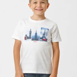 Kate & Oscar Kids White Printed T-Shirt-image-20
