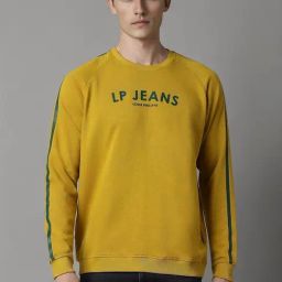 Louis Philippe Yellow Cotton Regular Fit Printed Sweatshirt-22
