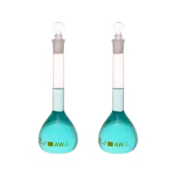 Supertek 1 L QR Coded Volumetric Flask Wide Mouth Class A ISI Mark with Interchangeable Glass and Super Stopper, Individual Works Certificate, 77.439.1000QI (Pack of 2)-13