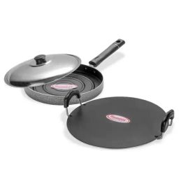 Sumeet Elegant Design Silver Aluminium Cookware Set-image-37