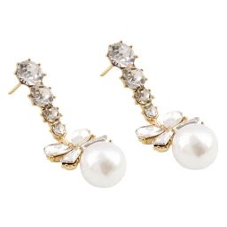 Joker & WItch White Drop Viviene Bow Style Drop Earring image 4