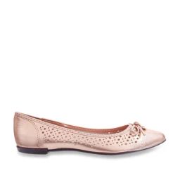 Mochi Women's Rose Gold Flat Ballets-image-9