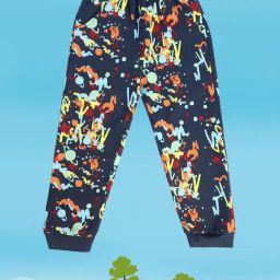 MINIKLUB Kids Navy Self Design Joggers-19