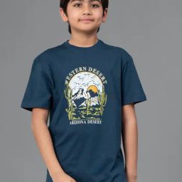 Red Tape Kids Dark Blue Printed T-Shirt-image-62