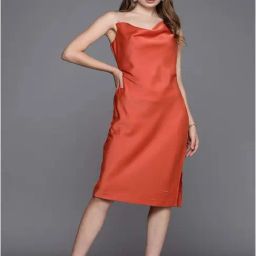 Allen Solly Orange Shift Dress-image-18