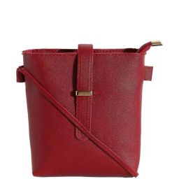HauteSauce Red Solid Small Sling Handbag-41