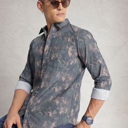 WROGN Striped Pure Cotton Casual Shirt-image-65