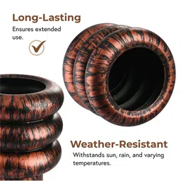 Kuber Industries Brown & Black Rust Ring TexturedPlanters image 5