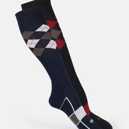 CULT Men Pack Of 2 Patterned Knee Length Socks-image-5