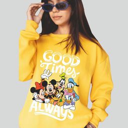 RAYACLOSET Women Printed Round Neck Sweatshirt-image-92