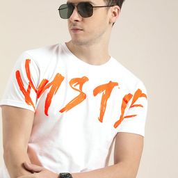 Moda Rapido Men White Typography Printed T-shirt-image-60