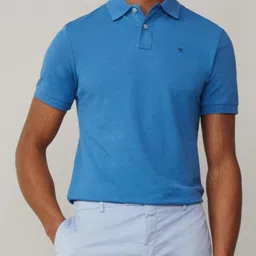 HACKETT LONDON Men Solid Polo Collar Cotton T-shirt-image-52
