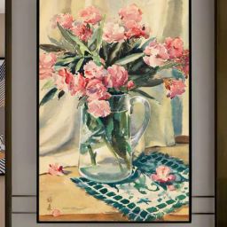 Art Street Printed Black Cotton Canvas Wall Art-39