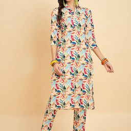Anouk Rustic Women Floral Printed Regular Kurta with Trousers-58