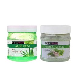 FEELHIGH Aloe vera Gel & Herbal Scrub 500g each-53