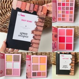 bajajbeautyshop All In One Professional Makeup Book | 4 in 1 | Eyeshadow Blusher Highlighter Contour Eyebrow Powder Pallete image 1