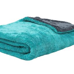 Auto Hub Microfiber Cloth for Car, Dual Sided Car Cleaning Cloth, Twisted Loop - Edgeless - Thick Plush Microfiber Cloth, Lint-Free for Quick Drying, 1200 GSM (60cm x 40cm) 1pc, Color: Grey-Blue image 5