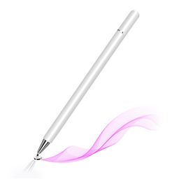 HUMBLE Universal Light Weight Stylus Pen for Smartphone/Tablet/iPad/iPhone/Android & All Touch Screen Devices with Fine Point Disc Tip & Magnetic Cap | Precise Tip for Drawing and Writing - White image 1