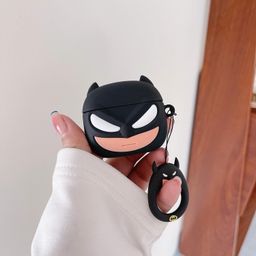 meyaar Silicone Case for Apple Airpods 4 (2024) Cute Design for AirPods 4 with Active Noise Cancellation (ANC) with Keychain Shockproof Protective Case (Bat-Man (Black)) image 5