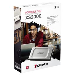 Kingston Xs2000 2Tb High Performance, Read/Write Speeds Up to 2,000Mb/S, Pocket-Sized Portable External Ssd Sxs2000/2000G, Silver, Usb3.2_Gen_2_X_2 image 3