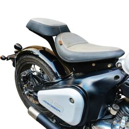 Zombieeast Custom Dual Seat with Footrest Compatible with Jawa 42 Bobber image 2