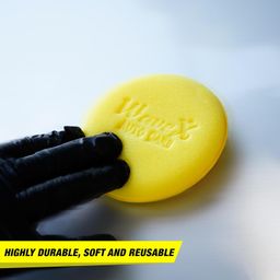 Wavex Ultrafine Foam Sponge Applicator for Car Wax, Dashboard Dressing and Many More (Pack of 3 Yellow) image 5