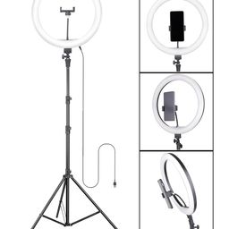 osaka Osaka® 14Inch Professional LED Ring Light 15W Dimmable Extra Bright Lighting with 2 Color Modes for Photo Shoot Video Shoot Live Stream Makeup Compatible with iPhone & Android Phones. image 2