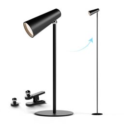Xech Table Lamp for Study with Multiple Attachments 5-in-1 Rechargeable Desk and Floor Lamp Adjustable Brightness, USB-C Powerful Neodymium Magnets Reading Light for Students (Magneto II XL) (Black) image 1