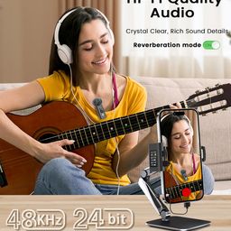 GRENARO P11 Professional Noise Reduction Wireless Mic for YouTube with 30H Charing Case, Mic Wireless with Display Receiver and 100-meter Range, Receiver Compatible with Camera/iPhone/Android image 3