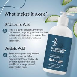 BAKE 10% Lactic Acid Body Lotion with Azelaic Acid | Smooths Rough & Bumpy Skin, Exfoliates Skin & Reduces Body Acne | Ultra Hydrating Body Lotion | 200ml image 3