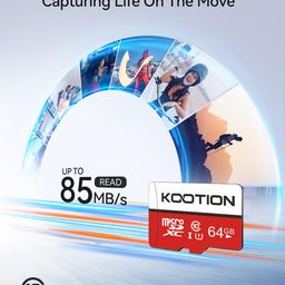 KOOTION 64GB Micro SD Card 2 Pack, Micro SDXC Memory Card Class 10 Micro SD Cards UHS-I, C10, U1, High Speed Flash Memory Card with Adapter image 2