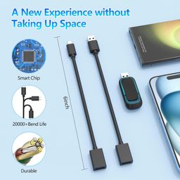Android Auto Wireless Adapter & Wireless CarPlay Adapter-Mini USB CarPlay Wireless Stick Converts Factory Wired to Wireless CarPlay Dongle Magic Link CarPlay for iOS 10+/Android 11+ Plug and Play image 5