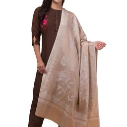 tweedle Women’s Beautiful Reversible Acrylic Shawl/Stole with Rose pattern, Soft and Smooth Feel, Winter Wrap for ladies, Large Size image 2