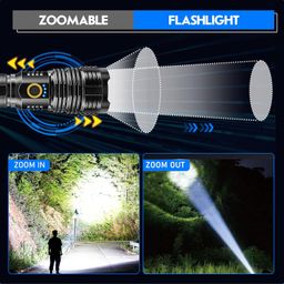 Shadowhawk Led Torch Light Rechargeable, 10000 Lumens Flash Light Torch Lights High Power, XHP70.2 Powerful Charging Torch Long Range Torchlight, high Beam Flashlight for Trekking Hunting Emergency image 4