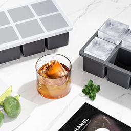 Takositio 2pcs Ice Cube Tray,Large Ice Cube Moulds for Easy Silicone Ice Cube Tray with Lid for Freeze, Stackable Square Ice Tray Makes 12 Ice Cubes for Cocktails Whiskey Juice Coffee 【6 Square】 image 3