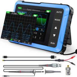FNIRSI DSO-510 Handheld Oscilloscope/DDS Signal Generator 2 in 1, Digital Portable Automotive Oscilloscope 2.8 inch TFT, 10MHz Bandwidth, 48MS/s Sampling Rate, Trigger Function Auto/Single By Skyking image 1