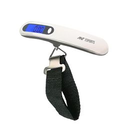 Ant Esports AELS020 Portable Digital Luggage Scale, 50Kgs Hanging Baggage Scale with Backlit LCD Display, Portable Suitcase Weighing Scale, Travel Luggage Weight Scale with Strong Straps for Travelers image 1
