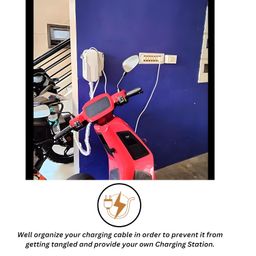Mech Tech | OLA S1 Pro, S1 X and S1 Air Charger Holder | Compatible with all OLA Varient | Rustproof | Wall Mounted | with Free Key Lock Protection. image 5