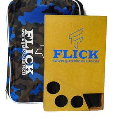 Flick Classic Wooden Table Tennis Racket Case with Protective Cover- Brown Colour | Upgrade Your Game with This Premium Wooden Table Tennis Racket case, Where functionality Meets Elegance! image 1