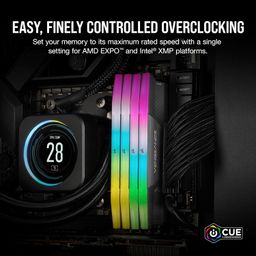 CORSAIR Vengeance RGB DDR5 RAM 16GB (1x16GB) 5200MHz CL40-40-40-77 1.25V AMD Expo Intel XMP 3.0 Desktop Computer Memory – Gray (CMH16GX5M1B5200Z40) image 5