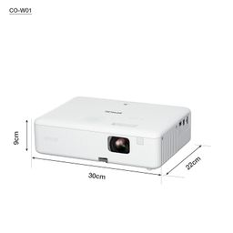 Epson Co-W01 Wxga Video Projector,Hd Ready 16:10,3Lcd Technology,3000 Lumens,Usb/Hdmi Connection,Horizontal Vertical Keystone Correction,Built-In Speaker,Projection Up To 378",White image 4
