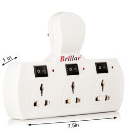 Brillar 3+3 Multiplug Extension Board with Individual Switches, Led Indicators and Fuse Three Pin Plug Combo (Pack of 2) image 4