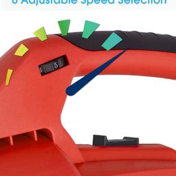 crop10 4 in 1 Electric Leaf Blower Vacuum and Shredder Mulcher with Rake, Powerful 3000W Motor with Adjustable Handle, 6 Variable Speed, 35 L Collection Bag, 10:1 Shredding Ratio, 6 M Power Cable image 5
