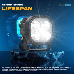 carzex Carzex® 4 LED Ultra Mini Projector Fog Light Bar with White/Yellow DRL Pods | Metal Body | for Cars, Bikes, Scooty | Set of 2 with USB On/Off Switch | Fog Lamp Auxiliary Light image 4