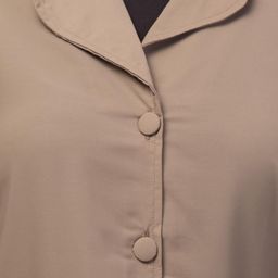 nazneen Front open Coat Collar Self Fabric Button Coat style Abaya/Burqa/Naqab (S) image 3