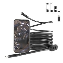 KeFvoer Semi-Rigid Snake Camera,1920P HD Borescope Camera with 8 Adjustable LED Lights, 7.9mm IP67 Waterproof, for iOS and Android Devices(16.4ft/5m) image 1