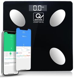 q devices Body Weighing Smart Scale Digital Bathroom Scale with Backlight, Large LCD Display, Auto on/off, Overload indication, Bluetooth Connectivity, BMI & Health Tracking, Body Composition image 1
