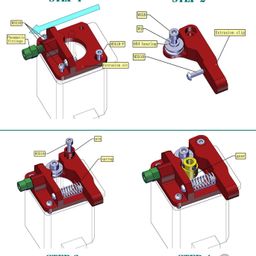 3DINNOVATIONS Upgrade 3D Printer Parts MK8 Extruder Aluminum Alloy Block Bowden Extruder 1.75mm Filament for Creality 3D Ender 3,CR-7,CR-8, CR-10, CR-10S, CR-10 S4, and CR-10 S5 And Other 3D Printer image 2