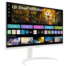 LG 32SR75U Smart Monitor with Steaming TV,32", 4K UHD (3840 x 2160), HDR10, USB Type-C, WebOS, Apple AirPlay 2, Screen Share, Bluetooth, Built-in Speaker, Height Adj., HDMI, USB, Remote Control,White image 4